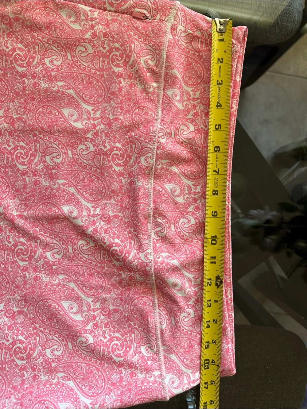 Women's Pink Paisley Skort with A-Line Silhouette